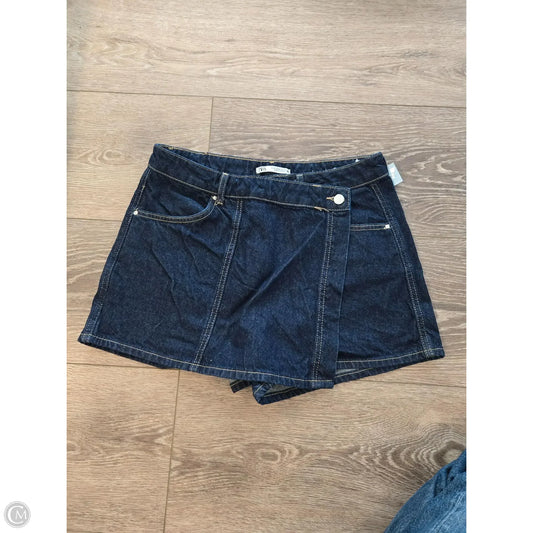Skirt Mini & Short By Zara In Blue Denim, Size: 6