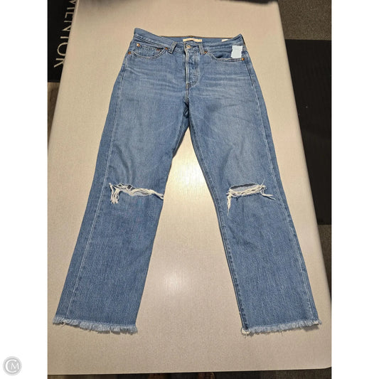 Jeans Straight By Levis In Blue Denim, Size: 4