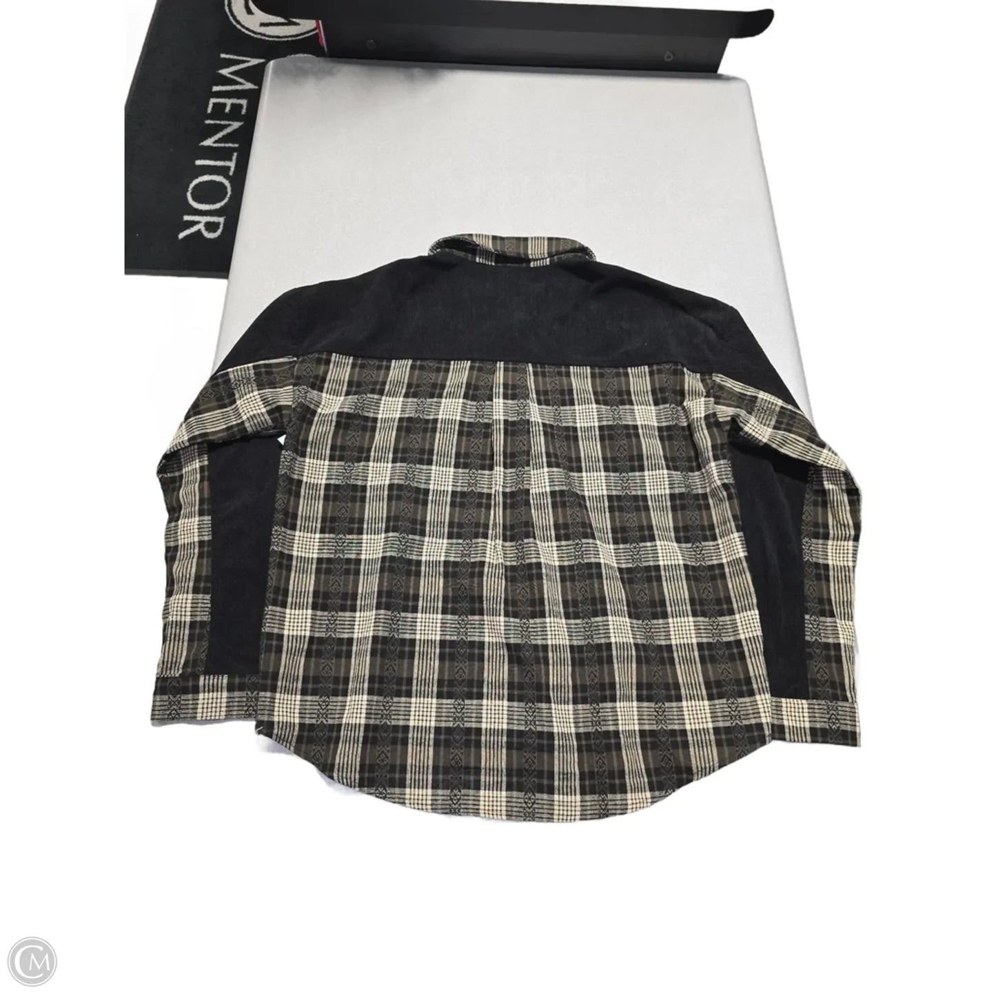 Top Long Sleeve By Hem & Thread In Plaid Pattern, Size: M