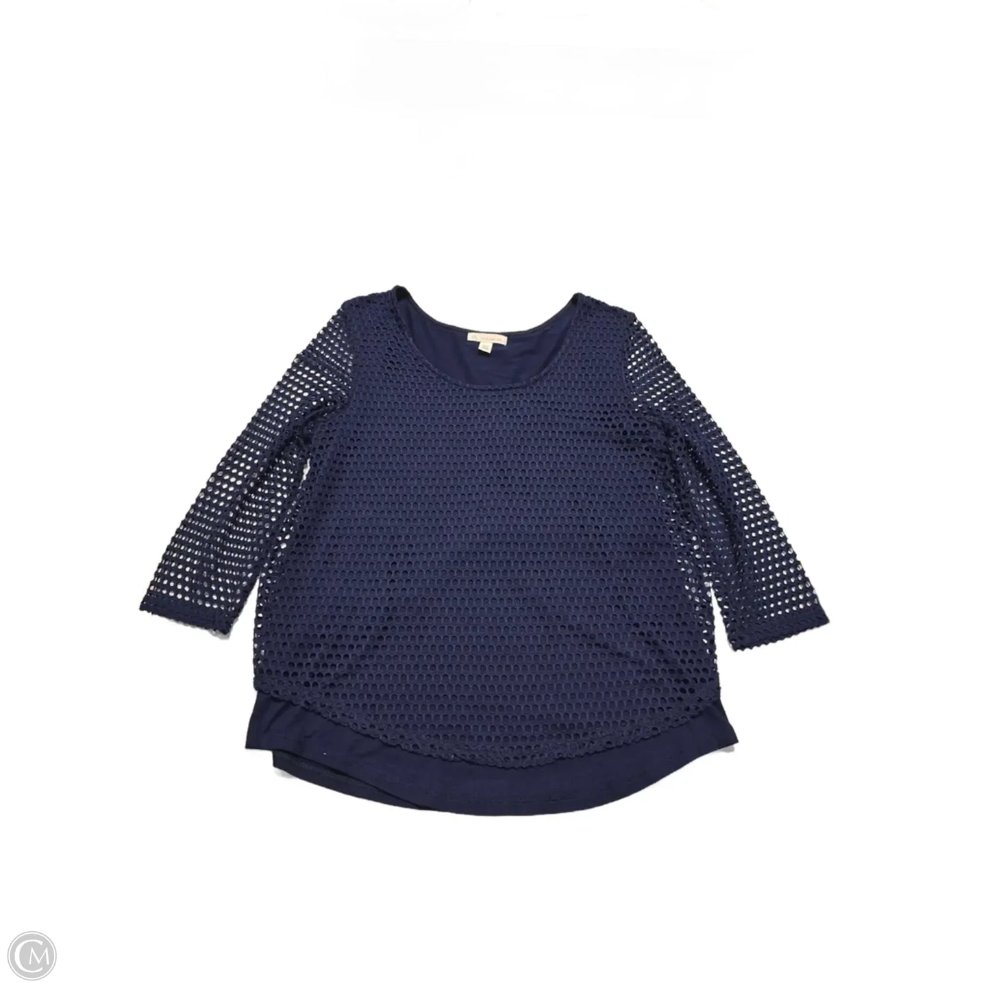 Top Long Sleeve By Cmc In Blue, Size: M