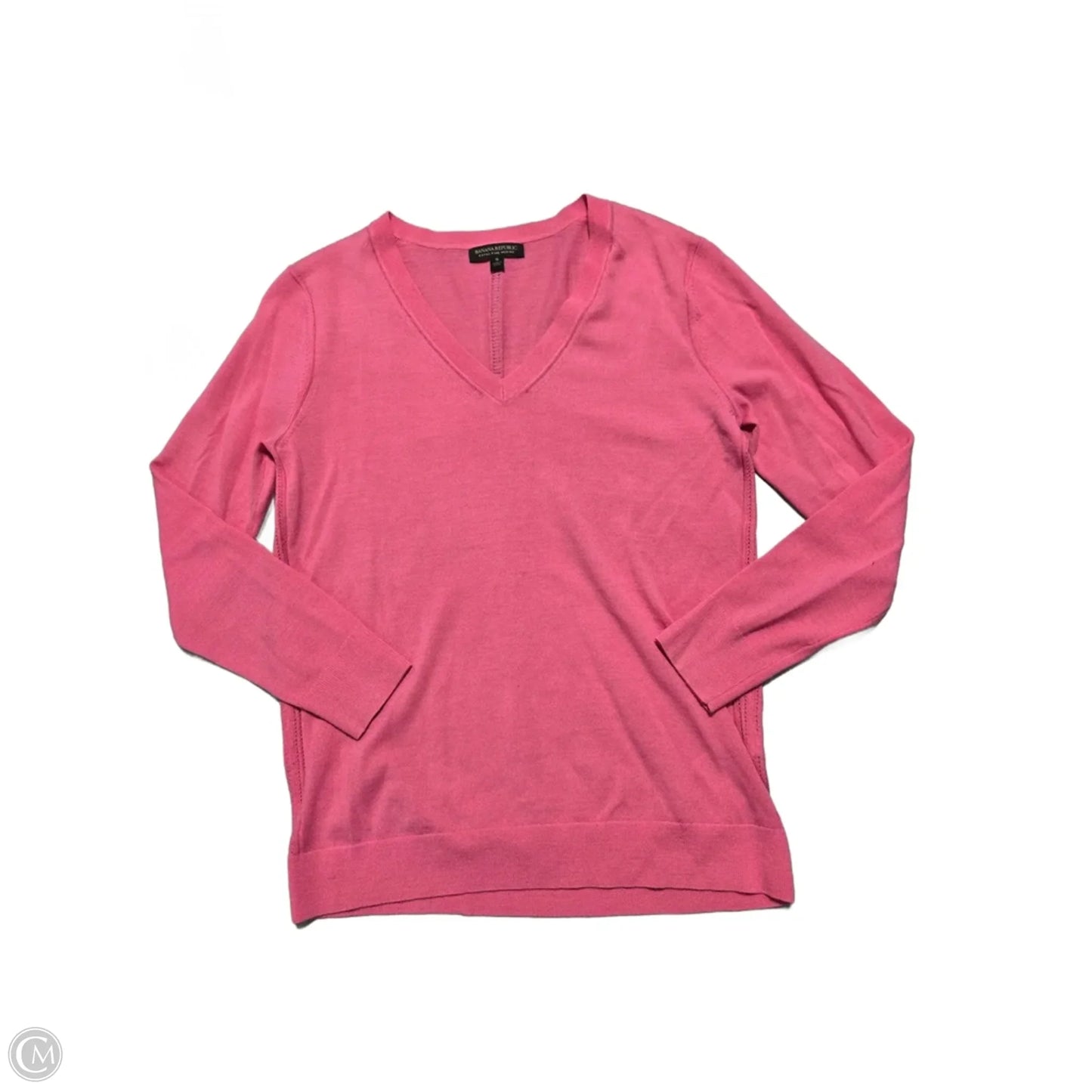 Top Long Sleeve By Banana Republic In Pink, Size: S