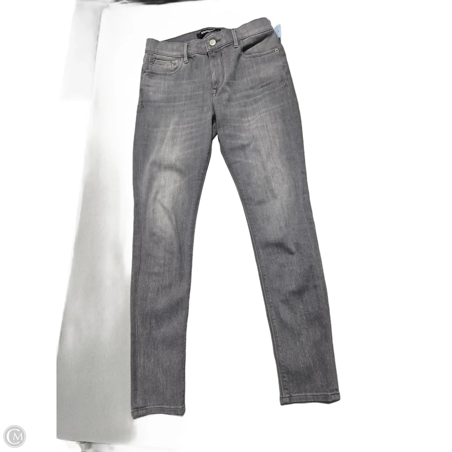 Jeans Skinny By Express In Grey Denim, Size: 8