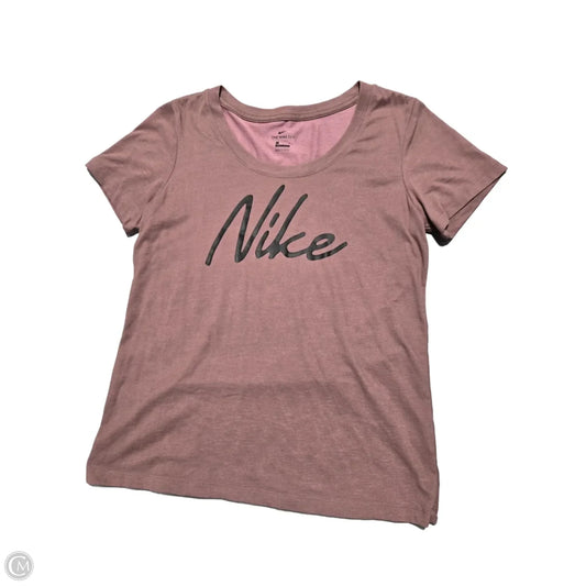 Top Short Sleeve By Nike In Pink, Size: M