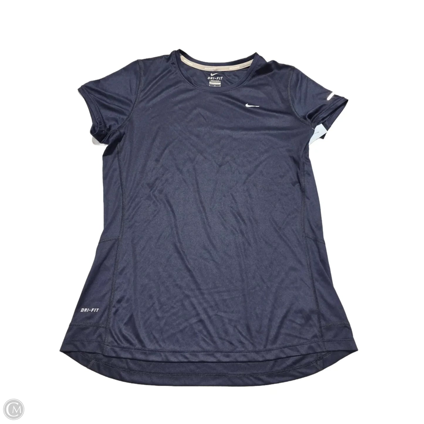 Top Short Sleeve By Nike In Navy, Size: L