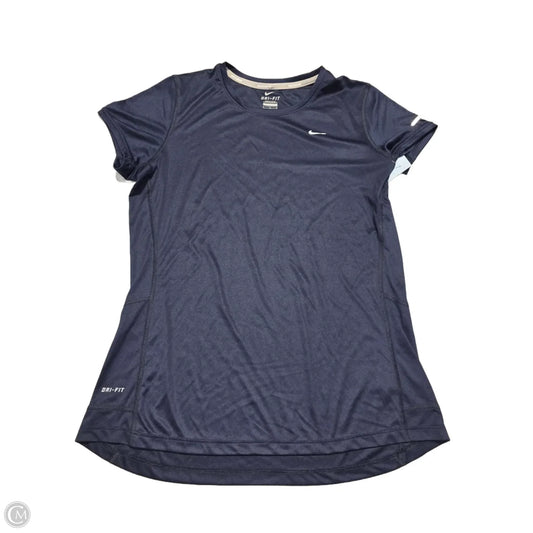 Top Short Sleeve By Nike In Navy, Size: L