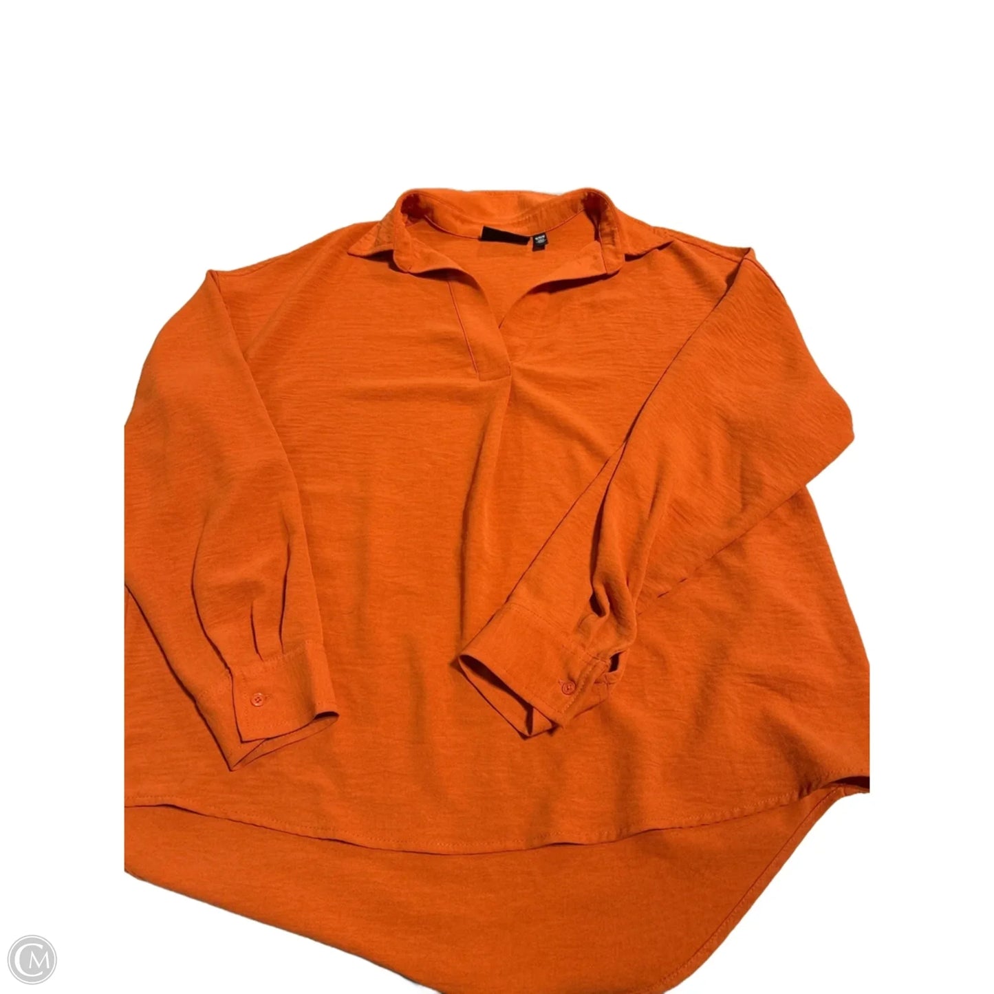 Blouse Long Sleeve By Rafaella In Orange, Size: M