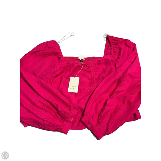 Top Long Sleeve By A New Day In Pink, Size: Xl