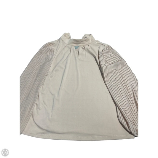 Blouse Long Sleeve By Cable And Gauge In Pink, Size: M