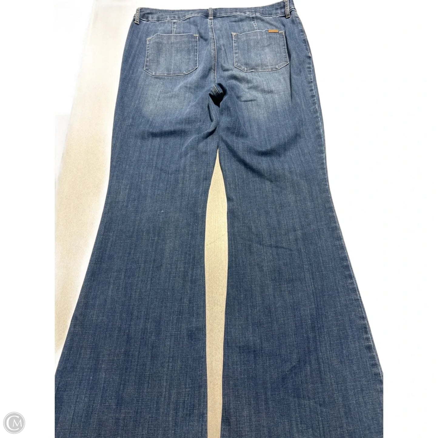 Jeans Flared By Chicos In Blue Denim, Size: 8