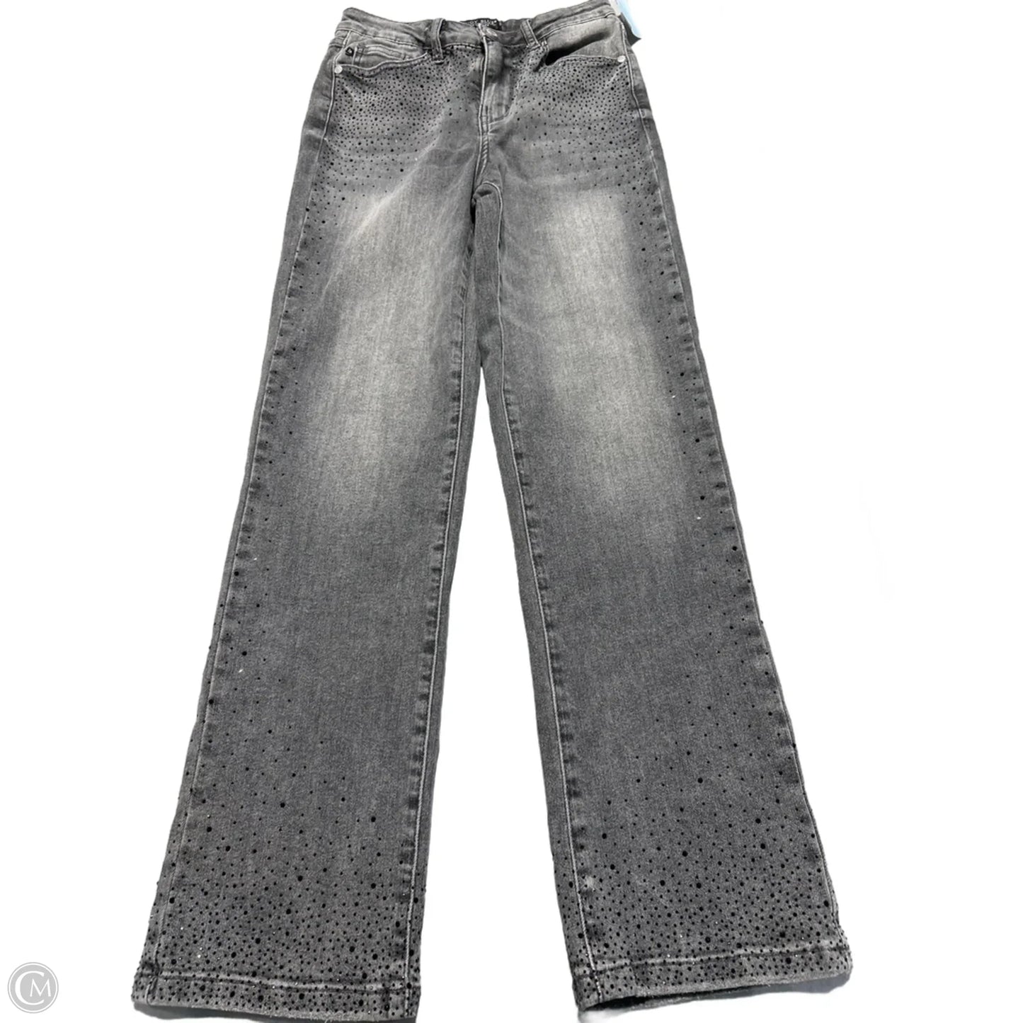 Jeans Straight By Judy Blue In Black Denim, Size: 4