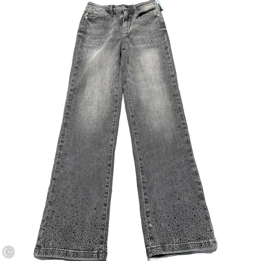 Jeans Straight By Judy Blue In Black Denim, Size: 4