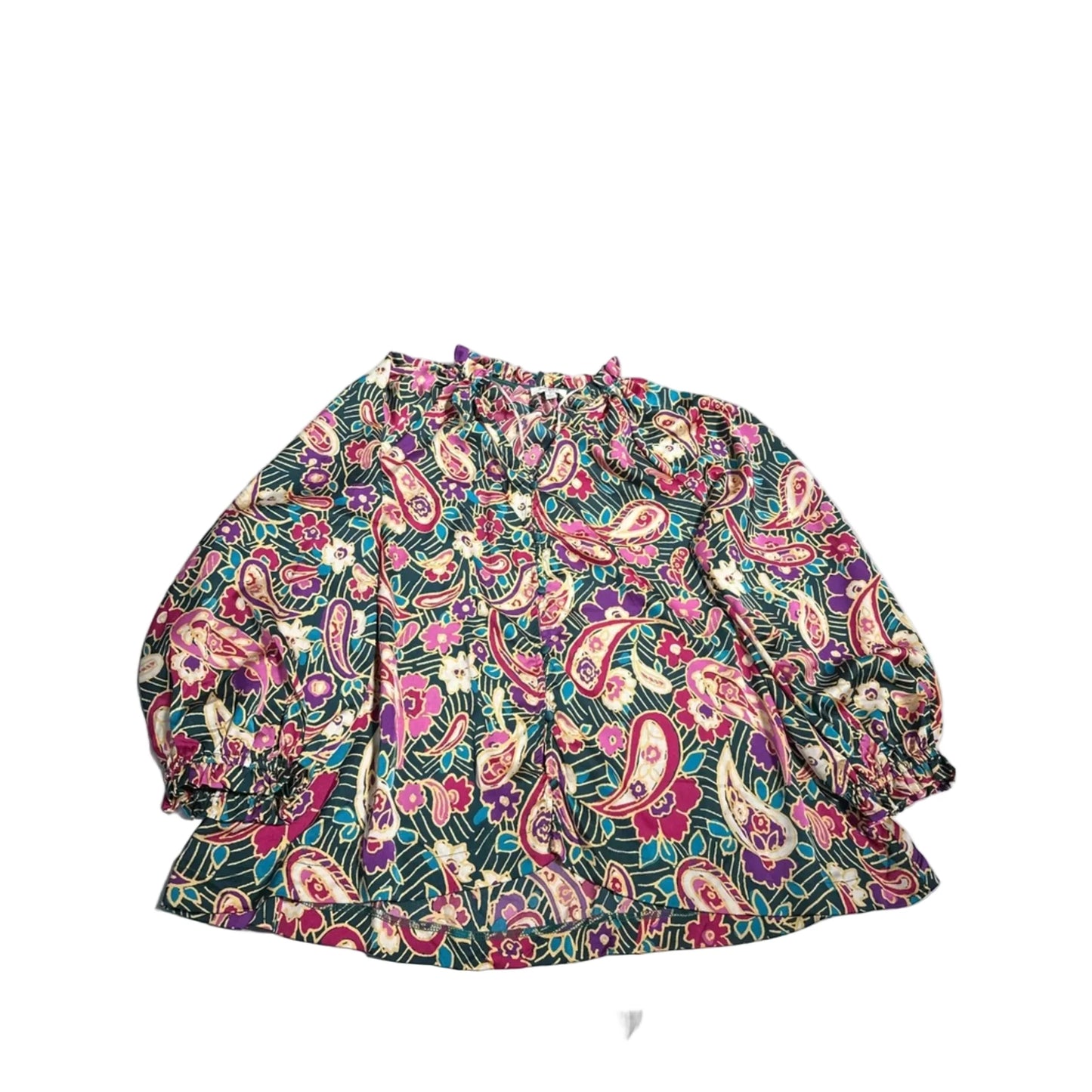 Blouse Short Sleeve By Umgee In Multi-colored, Size: M