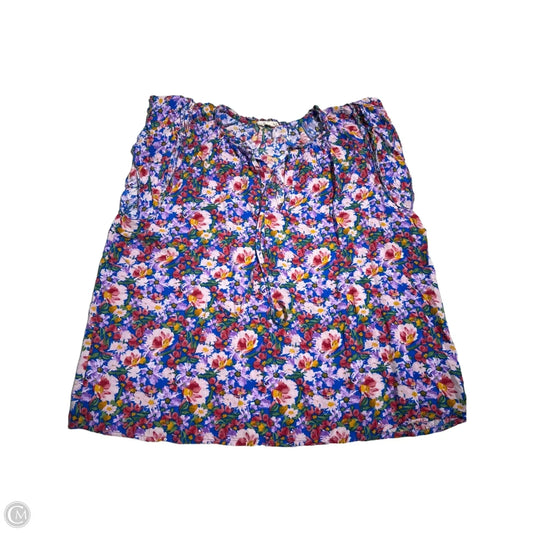 Top Short Sleeve By Ee Some In Floral Print, Size: S