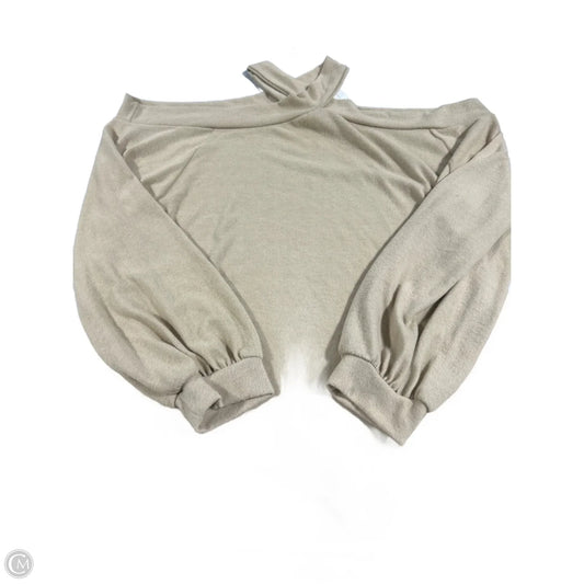 Top Long Sleeve By Bibi In Tan, Size: Xl