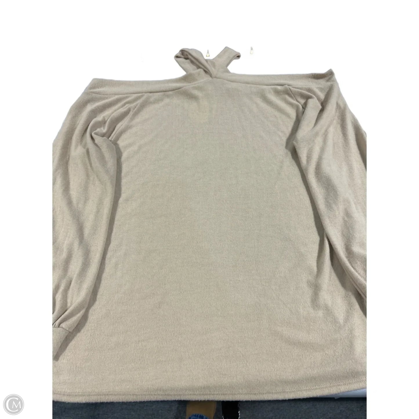Top Long Sleeve By Bibi In Tan, Size: Xl