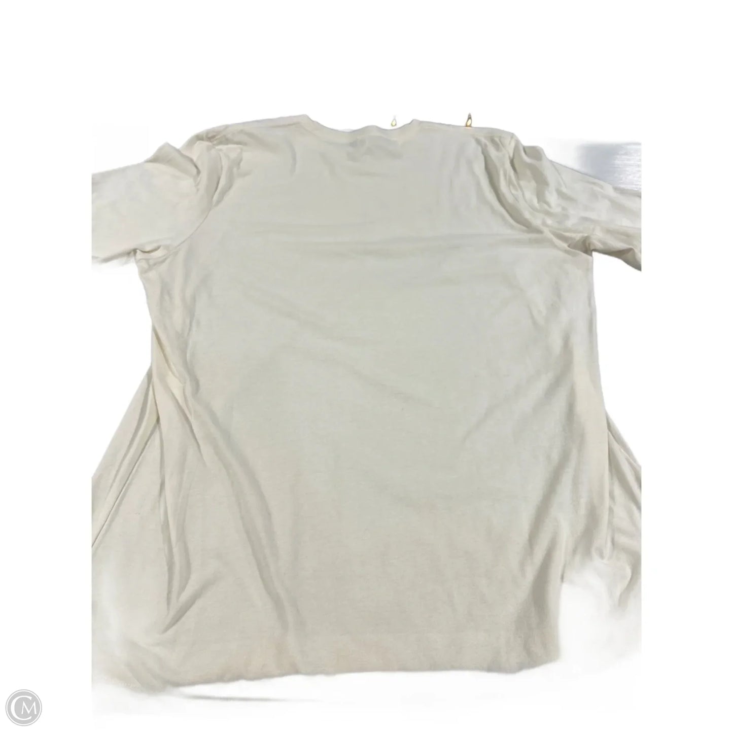Top Short Sleeve By Canvas In Cream, Size: Xl