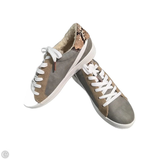 Shoes Sneakers By Nature Breeze In Brown & Grey, Size: 10