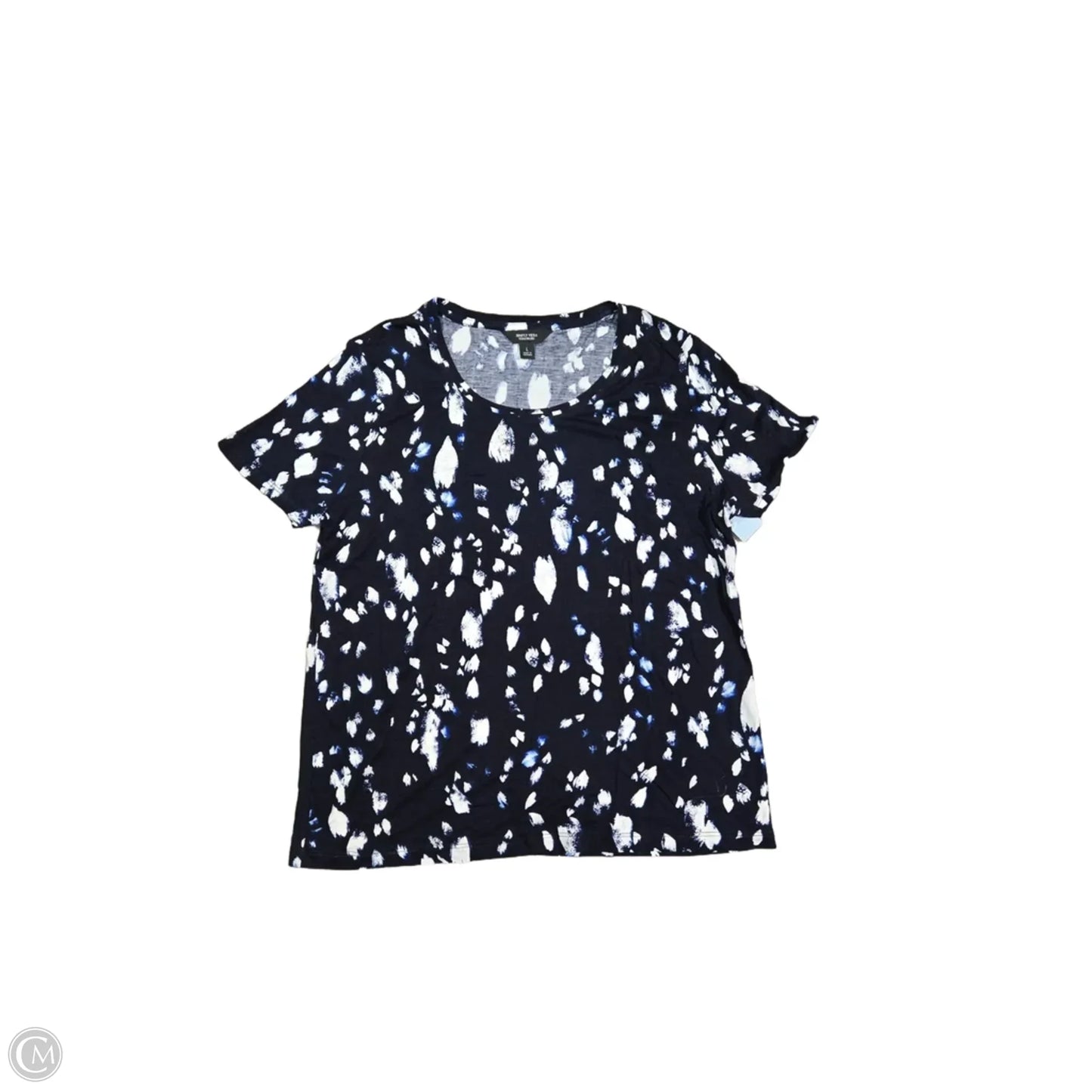 Top Short Sleeve By Simply Vera In Blue, Size: L