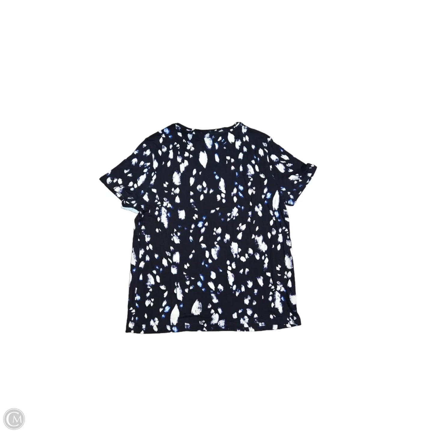 Top Short Sleeve By Simply Vera In Blue, Size: L