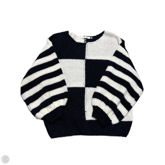 Sweater By Mustard Seed In Black & White, Size: S