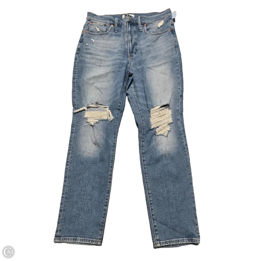 Jeans Straight By Madewell In Blue Denim, Size: 10