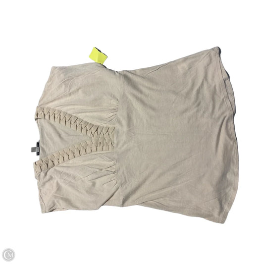 Top Short Sleeve By Banana Republic In Tan, Size: S