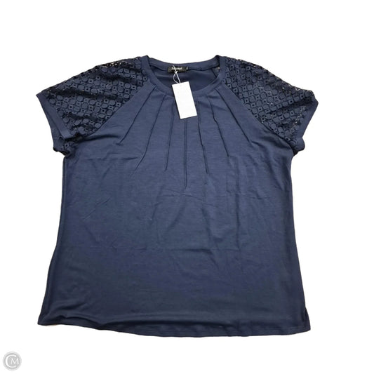Top Short Sleeve By Automet In Blue, Size: XXL