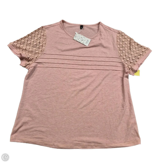 Top Short Sleeve By Automet In Pink, Size: XXL