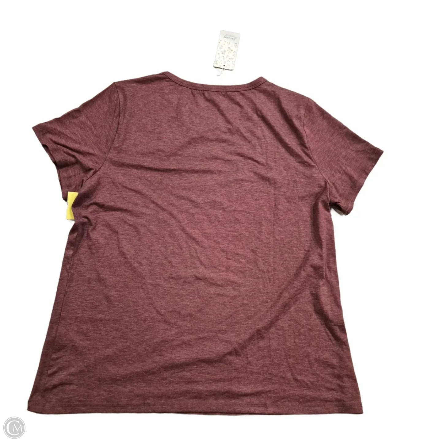 Top Short Sleeve By Automet In Maroon, Size: XXL