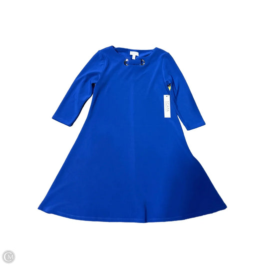 Dress Casual Midi By Cmc In Blue, Size: Xs