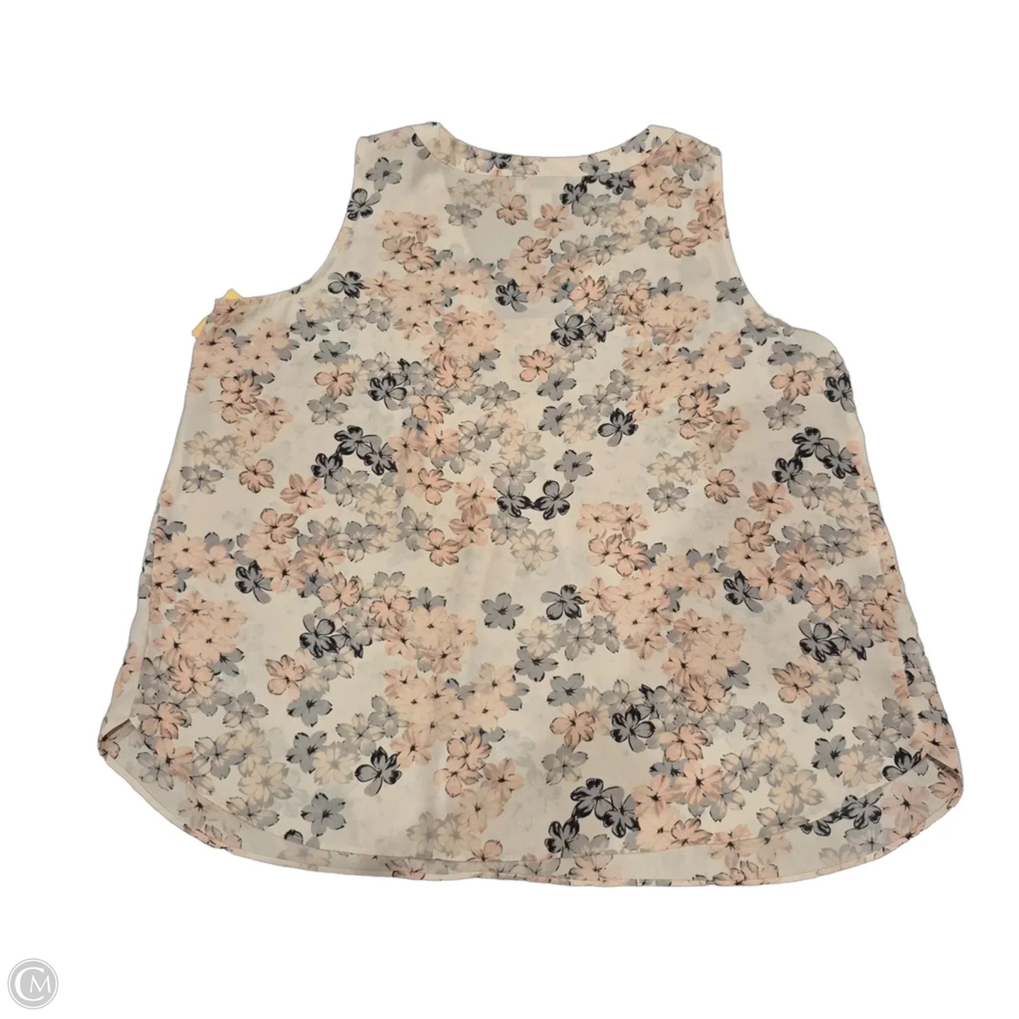 Tank Top By Loft In Cream & Pink, Size: Xl