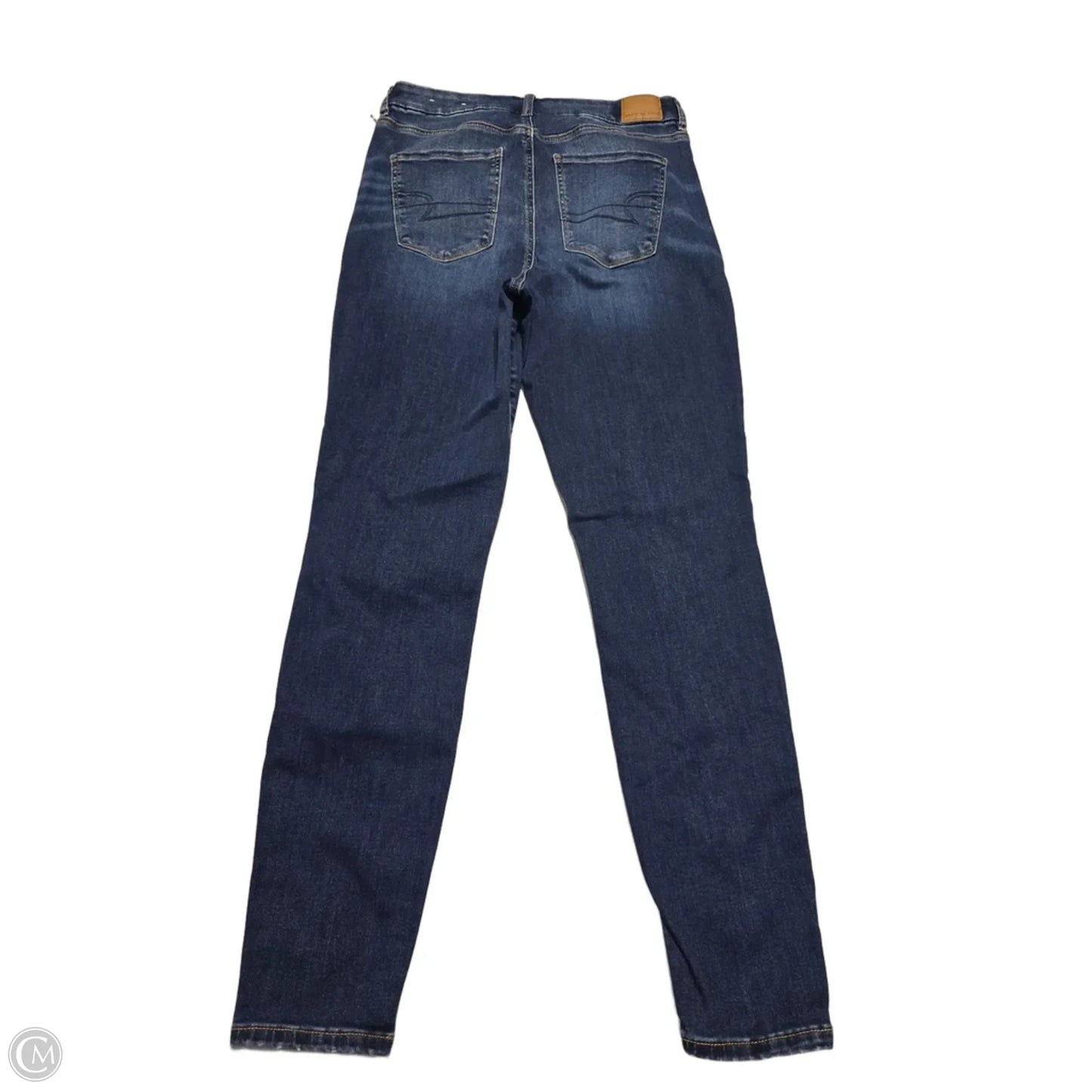 Jeans Straight By American Eagle In Blue Denim, Size: 10