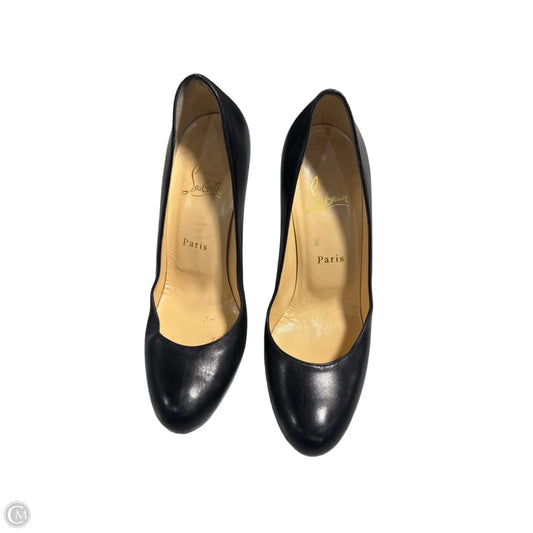 Shoes Luxury Designer By Christian Louboutin In Black, Size: 7.5