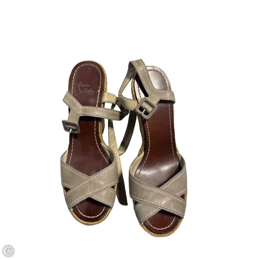 Shoes Luxury Designer By Christian Louboutin In Brown, Size: 6.5
