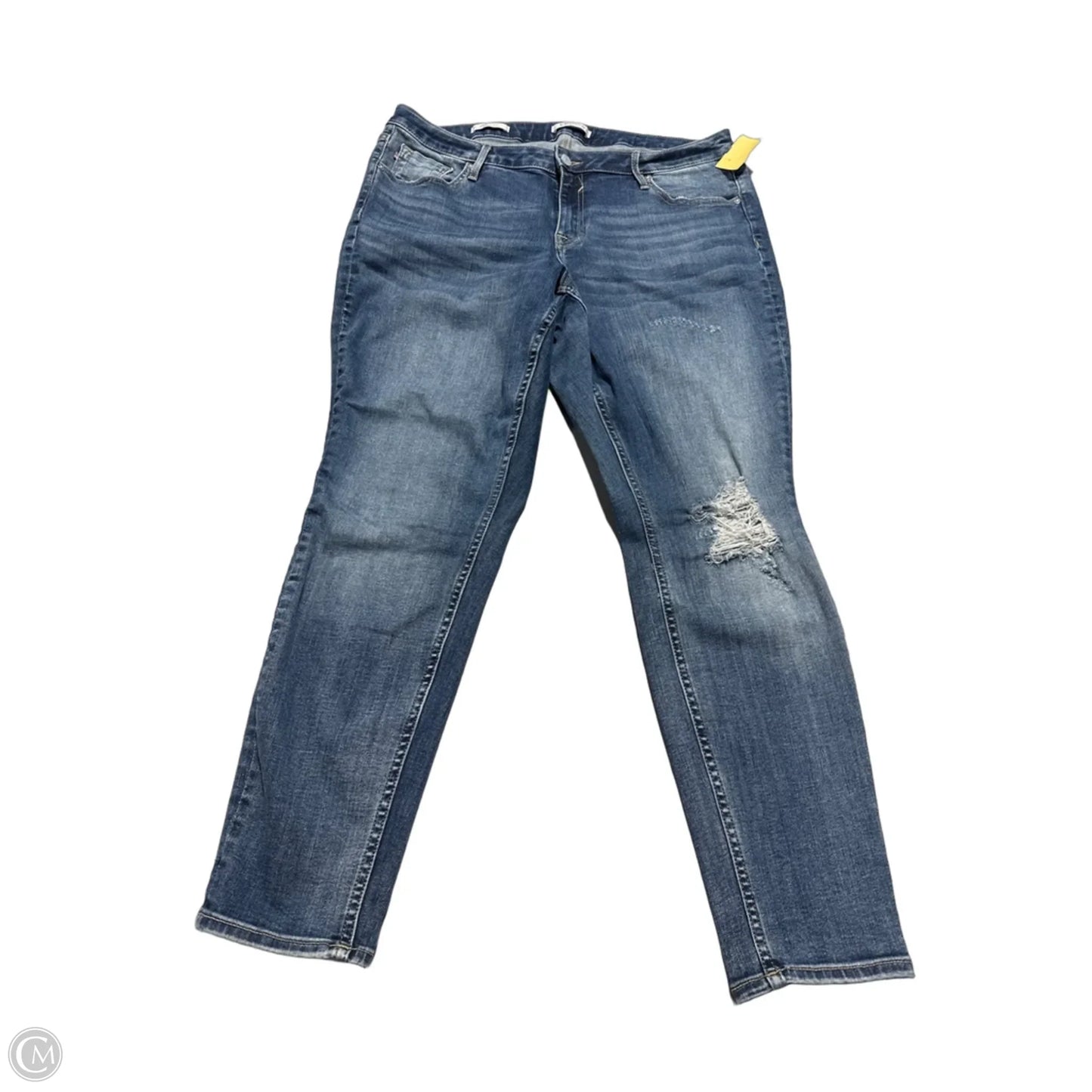 Jeans Skinny By Vigoss In Blue Denim, Size: 14
