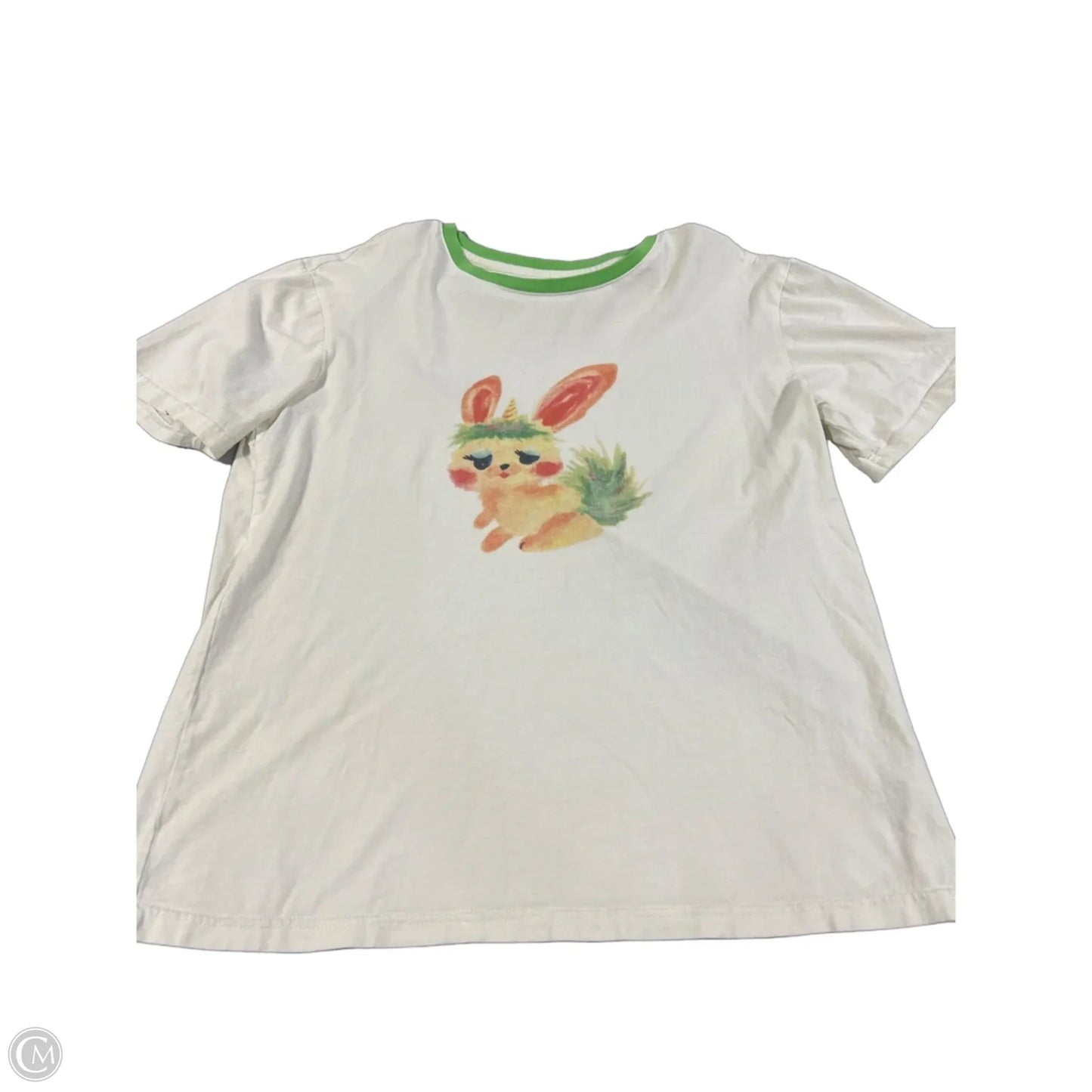 Top Short Sleeve By Cmc In Cream, Size: M
