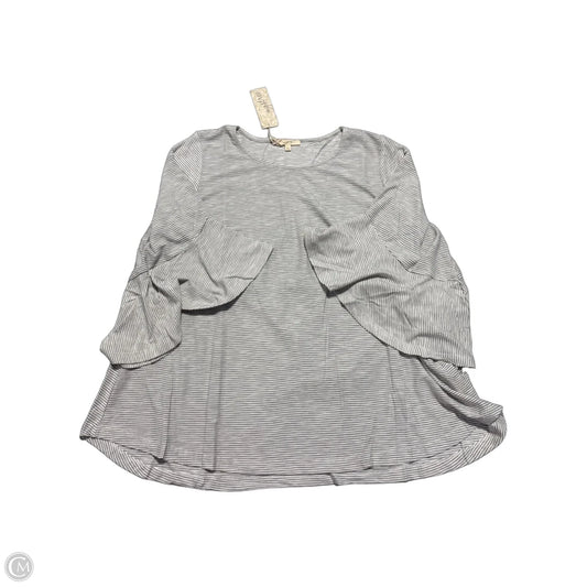 Top Short Sleeve By Mystree In Black & White, Size: L