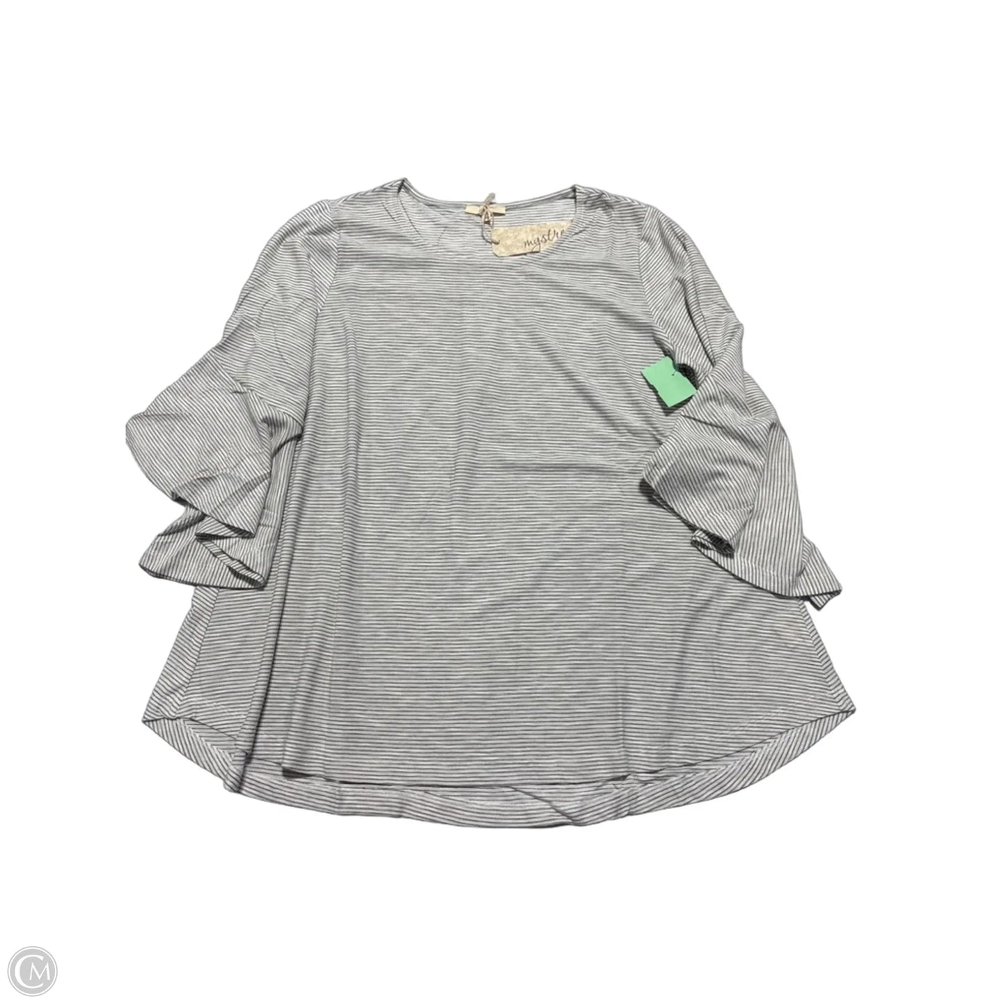 Top Short Sleeve By Mystree In Black & White, Size: M