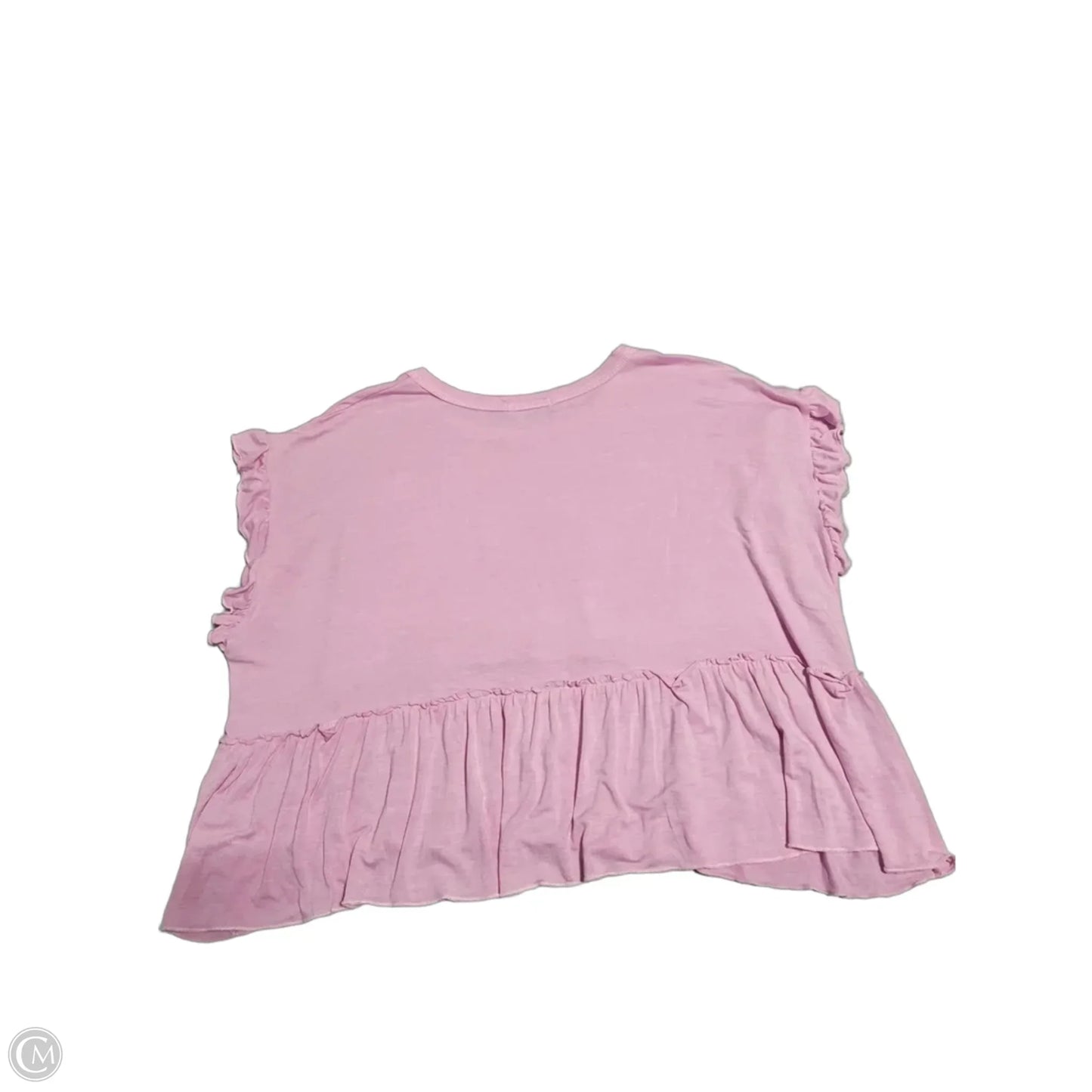 Top Short Sleeve By Originality In Pink, Size: M