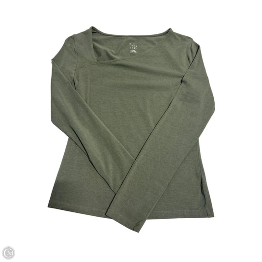 Top Long Sleeve By A New Day In Green, Size: Xs