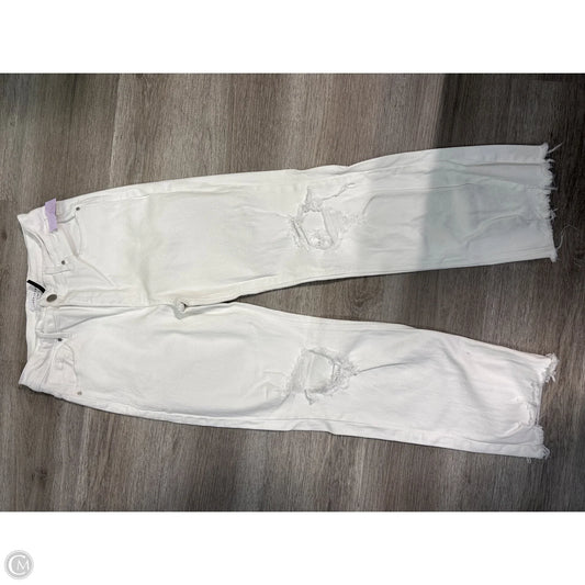 Jeans Straight By Risen In White, Size: 8
