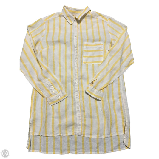 Top Long Sleeve By Anthropologie In Striped Pattern, Size: S