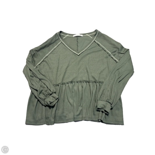 Top Long Sleeve By Altard State In Green, Size: S