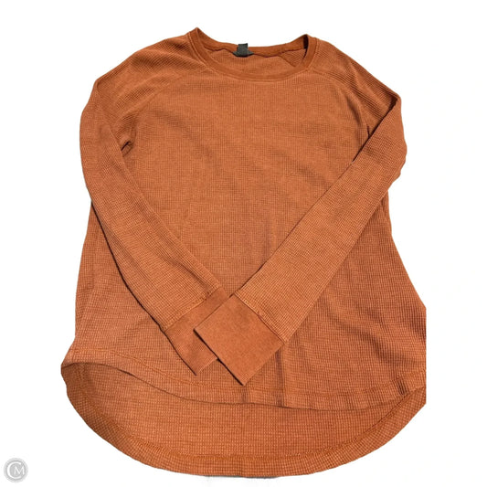 Top Long Sleeve By Eddie Bauer In Copper, Size: L