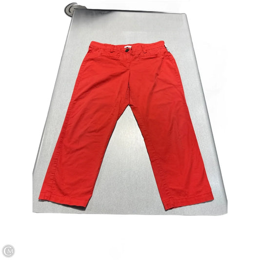 Pants Cropped By Cabi In Red, Size: 10