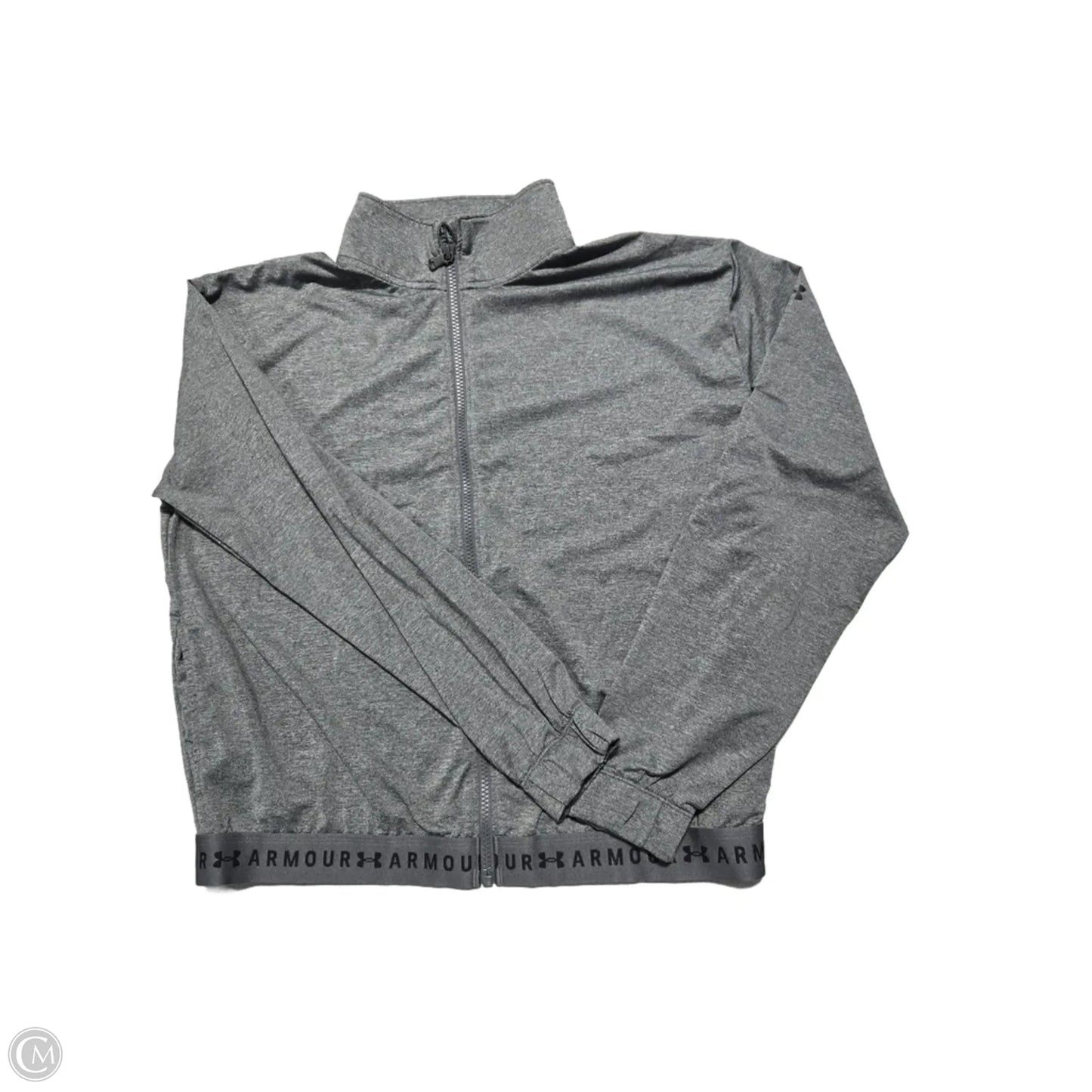 Athletic Jacket By Under Armour In Grey, Size: M