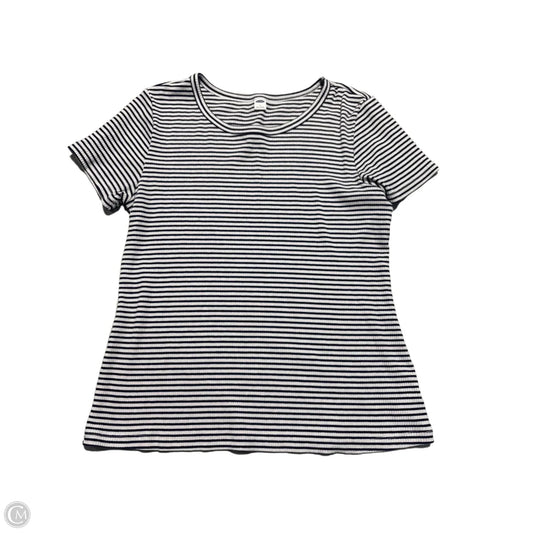 Top Short Sleeve By Old Navy In Striped Pattern, Size: L