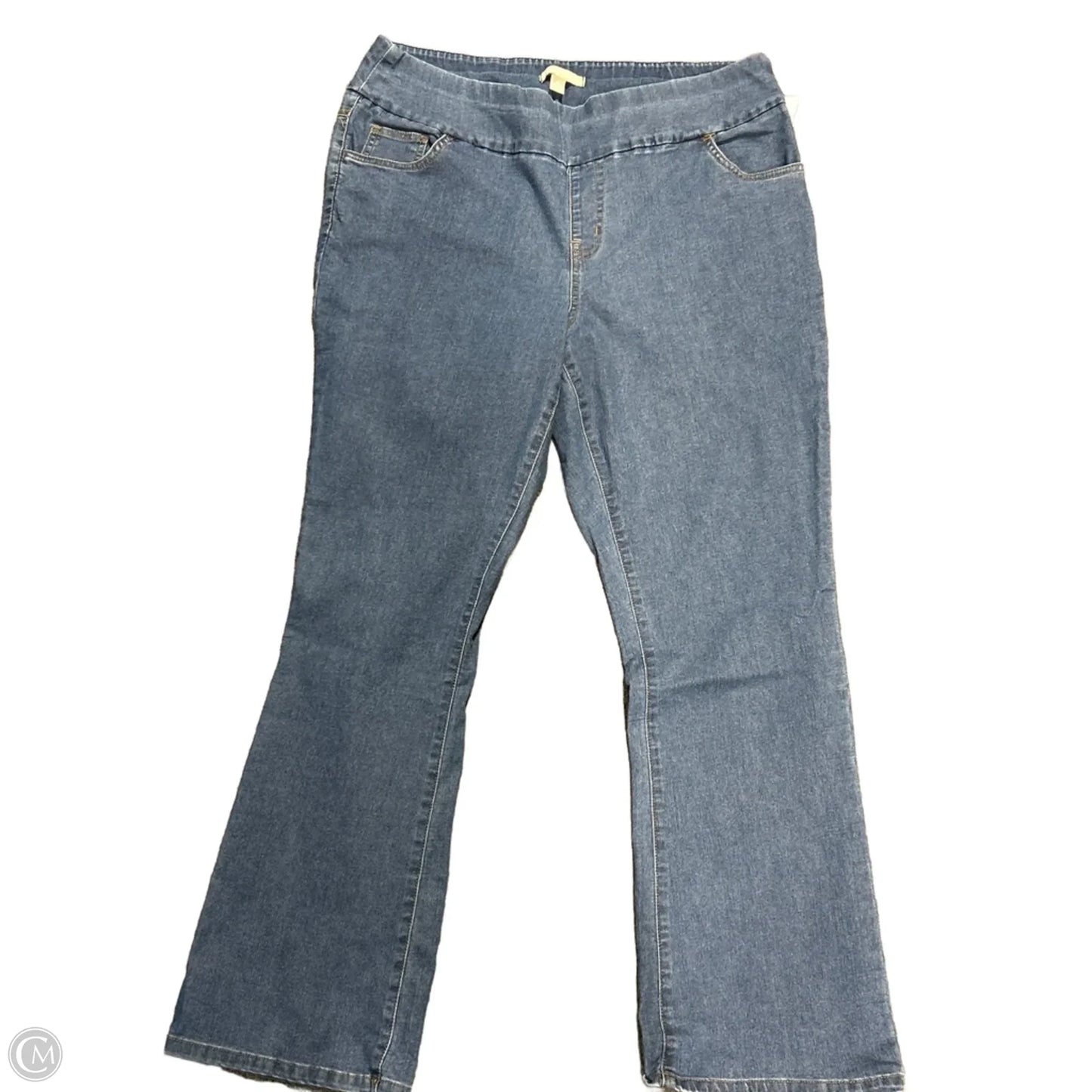 Jeans Flared By Woman Within In Blue Denim, Size: 18