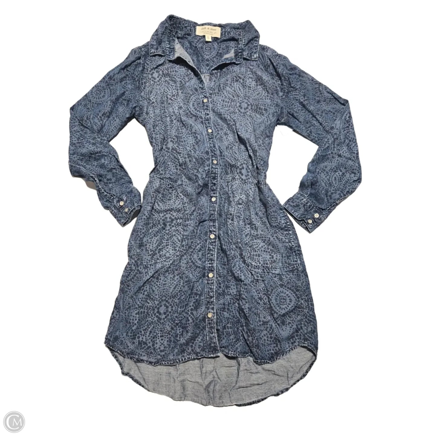 Dress Casual Midi By Anthropologie In Blue Denim, Size: S