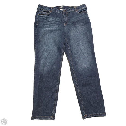 Jeans Flared By Terra & Sky In Blue Denim, Size: 18